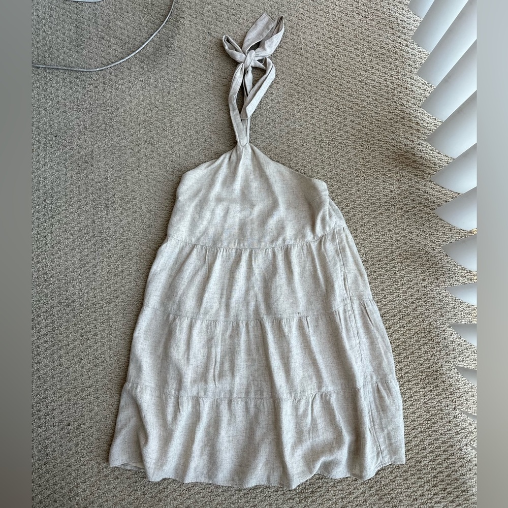 Tan Halter Neck Abercrombie Dress